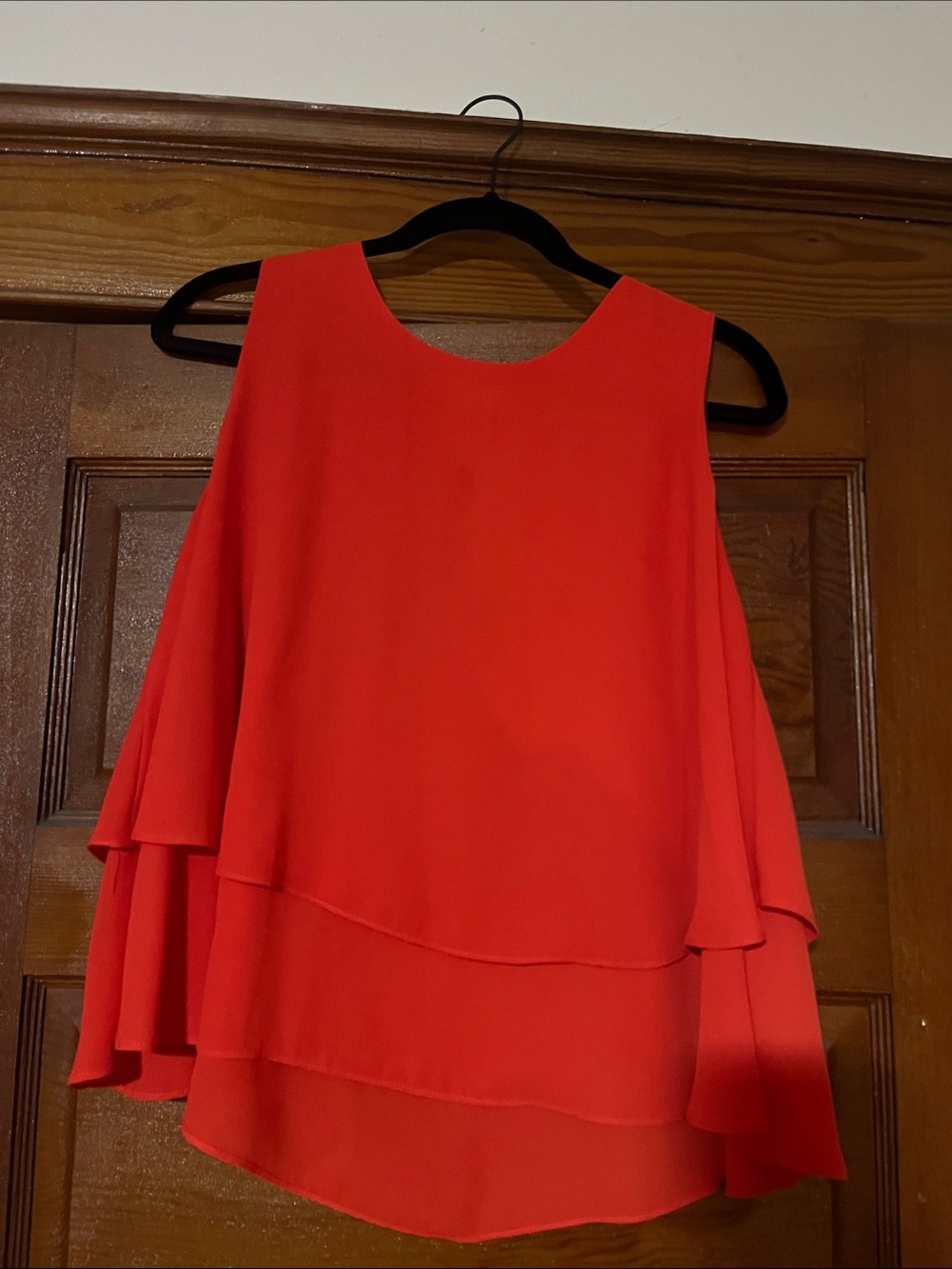 Orion London Red Layered Sleeveless Blouse